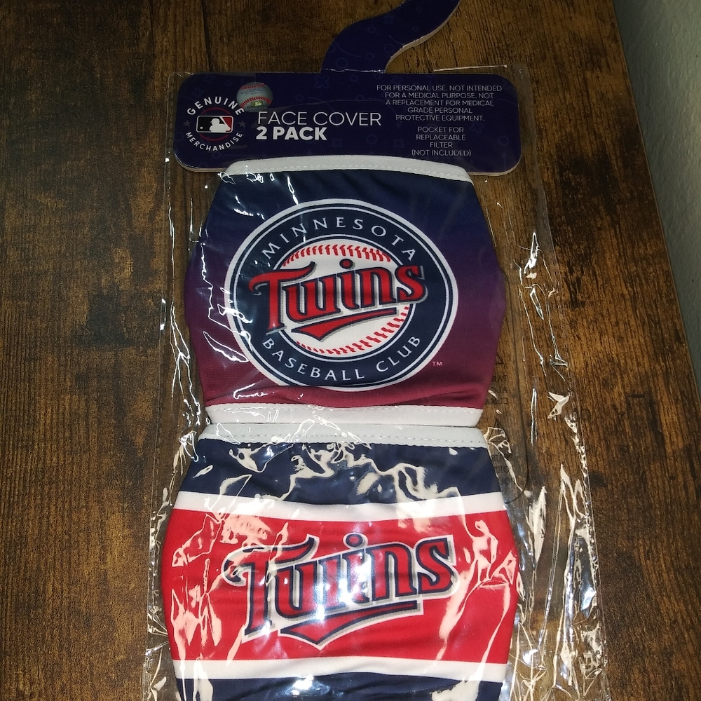 NWT ⚾MLB TWINS FACE MASK 2 PACK